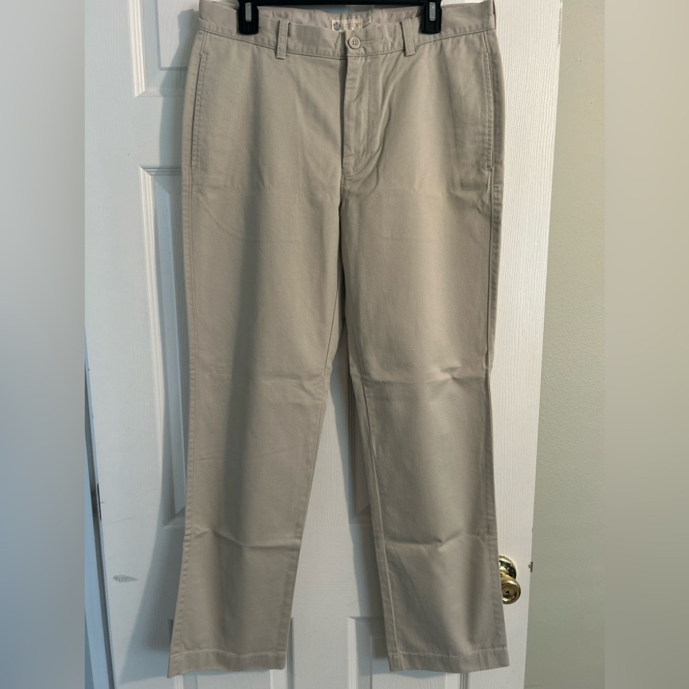 Like New J Crew Classic Fit Men's Chino Flat Front 32x32 100% Cotton Pants